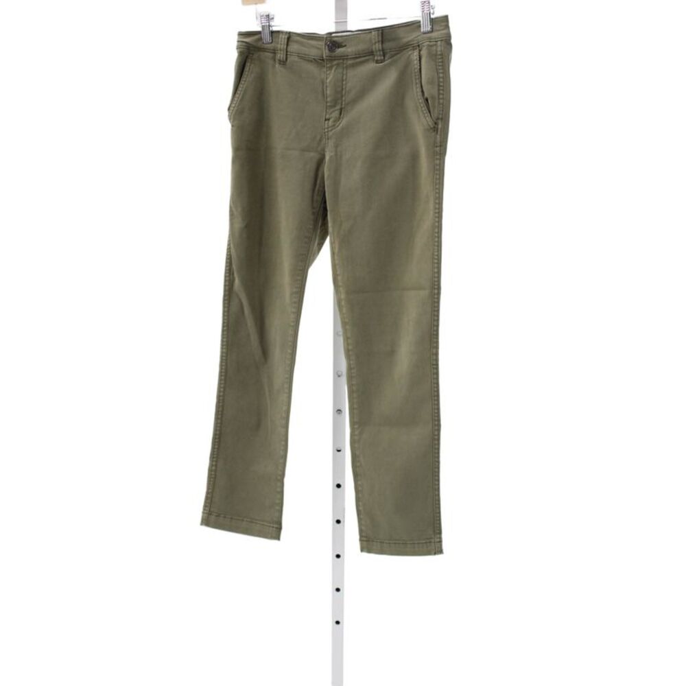 Current/Elliott Womens Green Chino Pants Utility Cotton Viscose Size 24